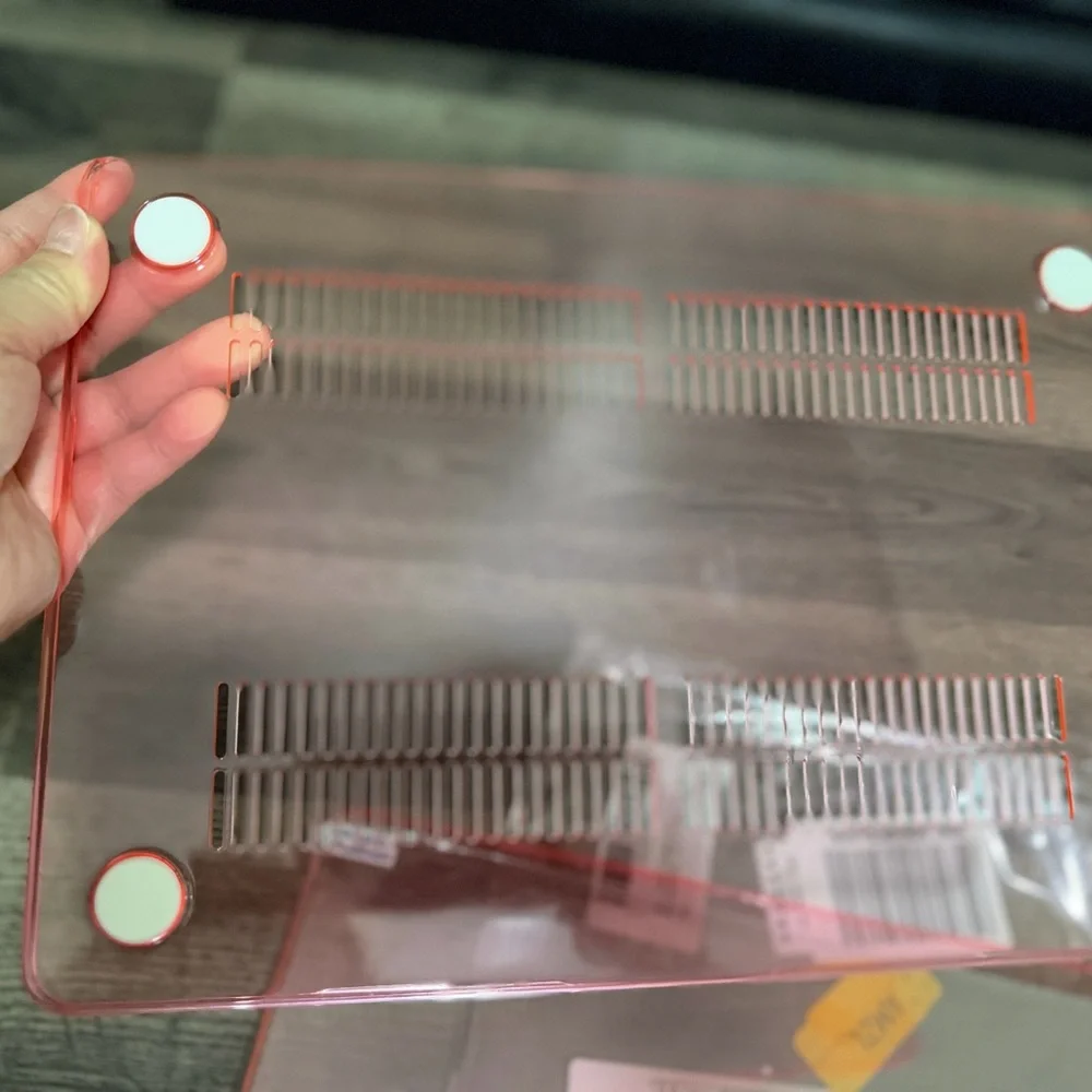 Clear Pink MacBook Shell Case